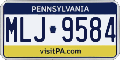 PA license plate MLJ9584