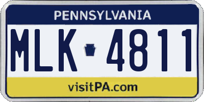 PA license plate MLK4811