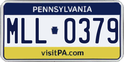 PA license plate MLL0379