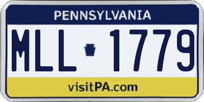 PA license plate MLL1779