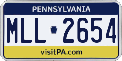 PA license plate MLL2654