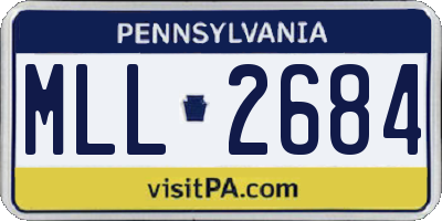 PA license plate MLL2684
