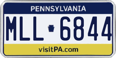 PA license plate MLL6844