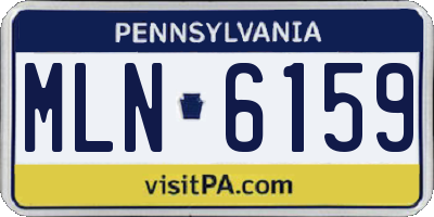 PA license plate MLN6159