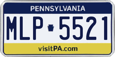 PA license plate MLP5521