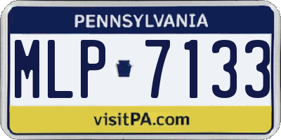 PA license plate MLP7133