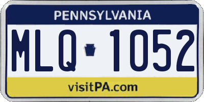 PA license plate MLQ1052