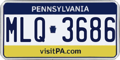 PA license plate MLQ3686