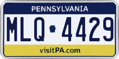 PA license plate MLQ4429