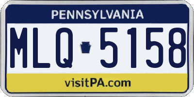 PA license plate MLQ5158