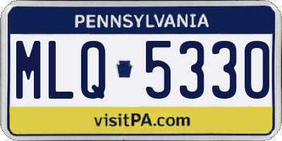 PA license plate MLQ5330
