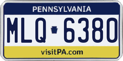 PA license plate MLQ6380