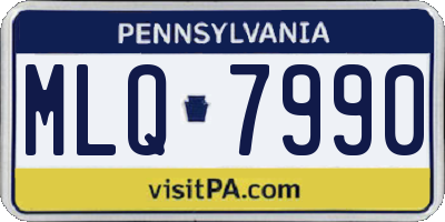 PA license plate MLQ7990