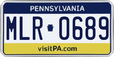PA license plate MLR0689
