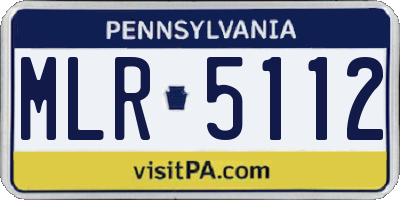 PA license plate MLR5112