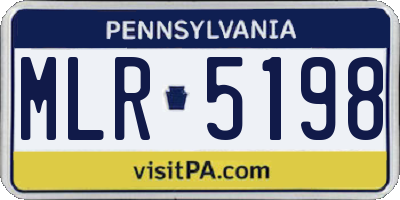 PA license plate MLR5198
