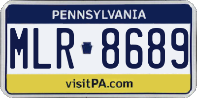PA license plate MLR8689
