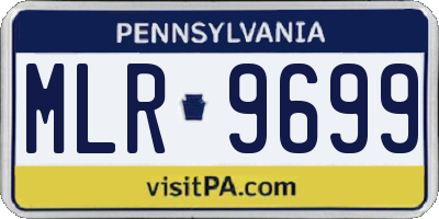 PA license plate MLR9699