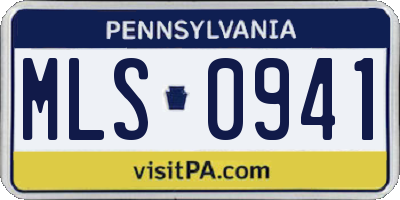 PA license plate MLS0941