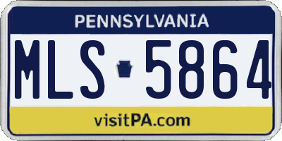 PA license plate MLS5864