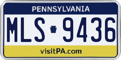 PA license plate MLS9436