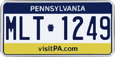 PA license plate MLT1249