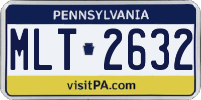 PA license plate MLT2632