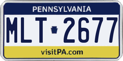 PA license plate MLT2677