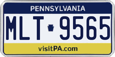 PA license plate MLT9565