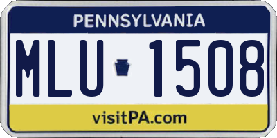 PA license plate MLU1508