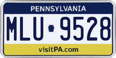 PA license plate MLU9528