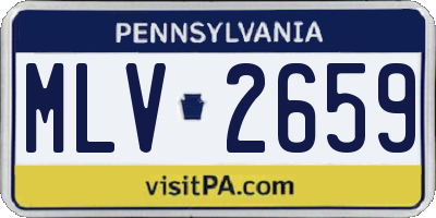 PA license plate MLV2659