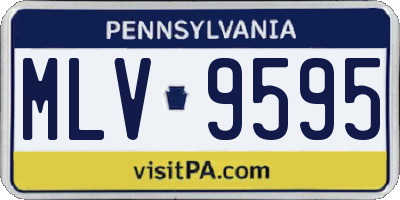 PA license plate MLV9595