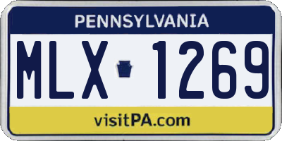 PA license plate MLX1269