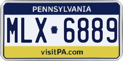 PA license plate MLX6889