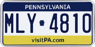 PA license plate MLY4810