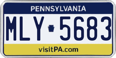 PA license plate MLY5683