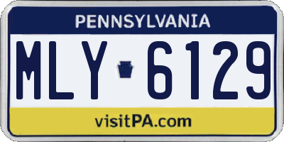 PA license plate MLY6129