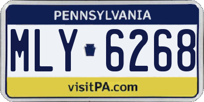 PA license plate MLY6268