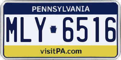 PA license plate MLY6516