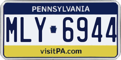 PA license plate MLY6944