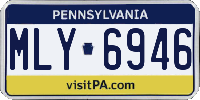 PA license plate MLY6946