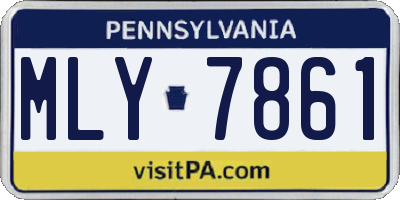PA license plate MLY7861