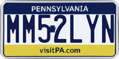 PA license plate MM52LYN