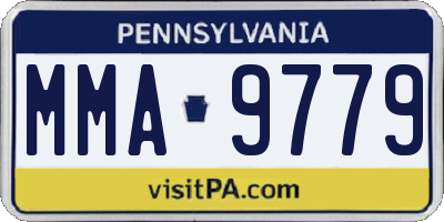 PA license plate MMA9779