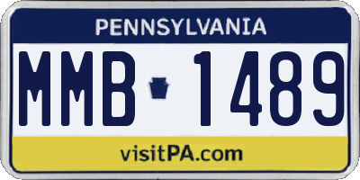 PA license plate MMB1489