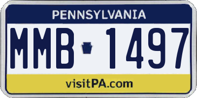 PA license plate MMB1497