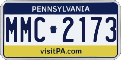 PA license plate MMC2173
