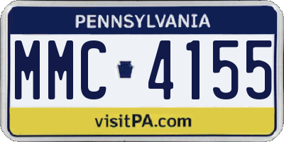 PA license plate MMC4155