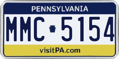 PA license plate MMC5154